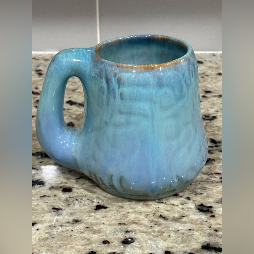 Shearwater Pottery Blue Seafoam Green Cast Fish Mug - Picture 2 of 7